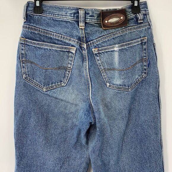 Jantzen Jeans Women's 29 Blue Straight Leg USA Frayed Botom - Picture 7 of 10